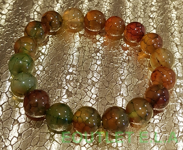 10mm GENUINE DRAGON JADE BRACELET-18cm